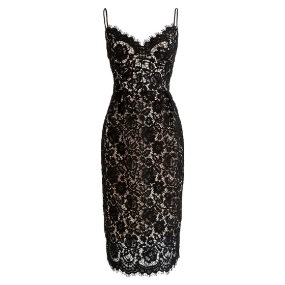 J. Crew Guipure Lace Spaghetti Strap Dress Black 10 - Picture 1 of 9